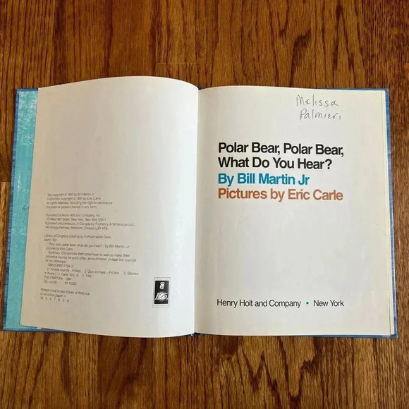 Polar Bear, Polar Bear ,What Do You Hear ? By Bill Martin Jr Eric Carle *Signed* - Picture 5 of 5